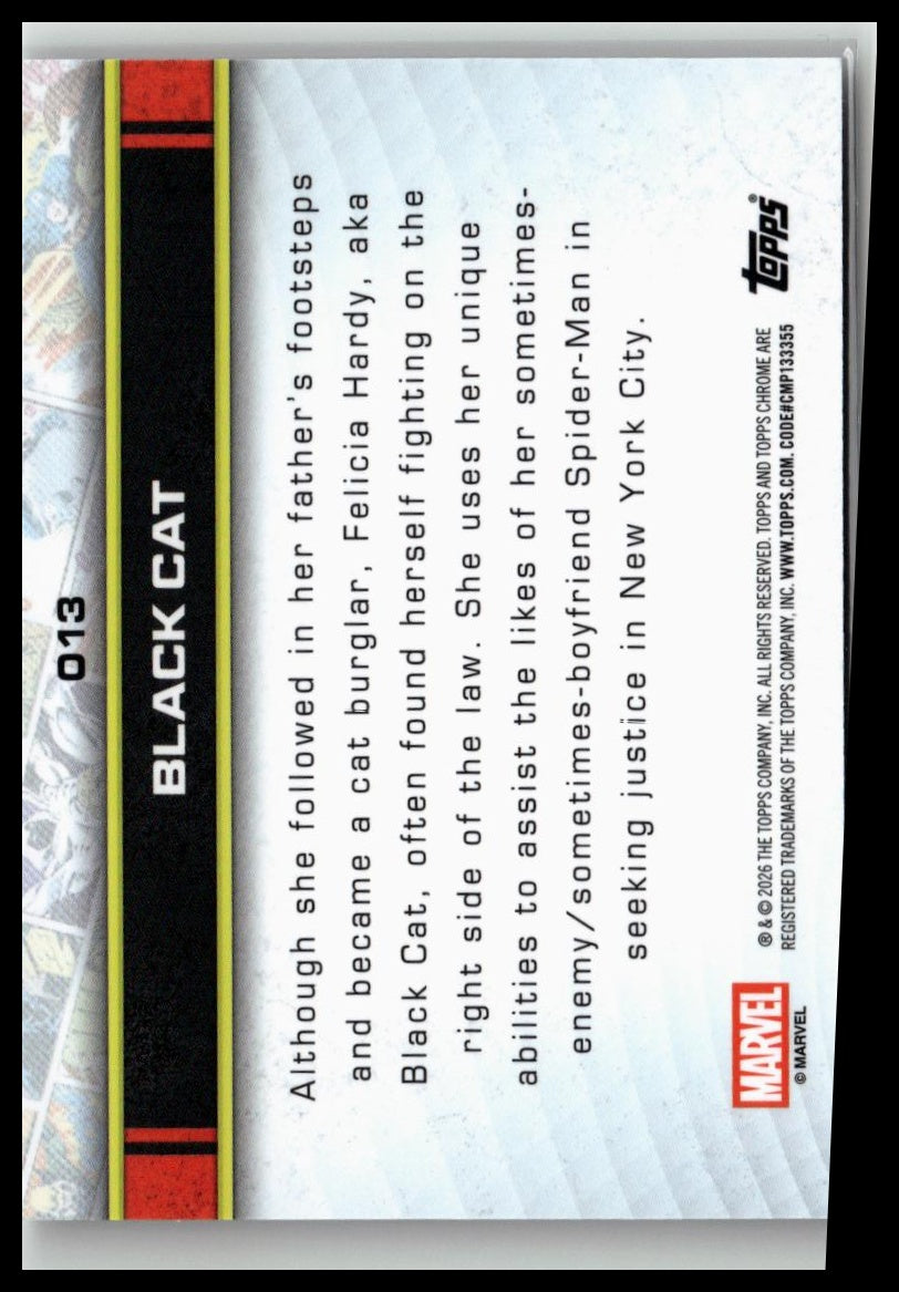 2026 Topps Chrome Marvel Comics #13 Black Cat