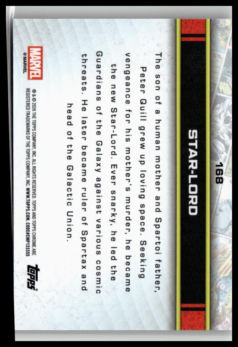2026 Topps Chrome Marvel Comics #168 Star-Lord