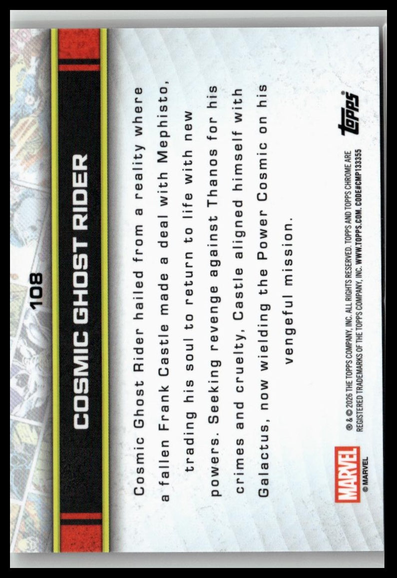 2026 Topps Chrome Marvel Comics #108 Cosmic Ghost Rider