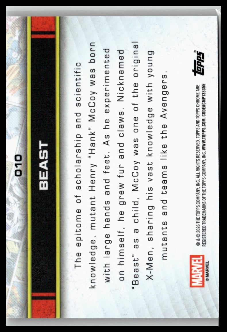 2026 Topps Chrome Marvel Comics #10 Beast