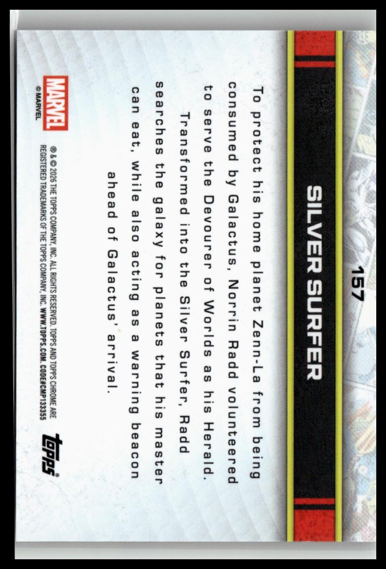 2026 Topps Chrome Marvel Comics #157 Silver Surfer