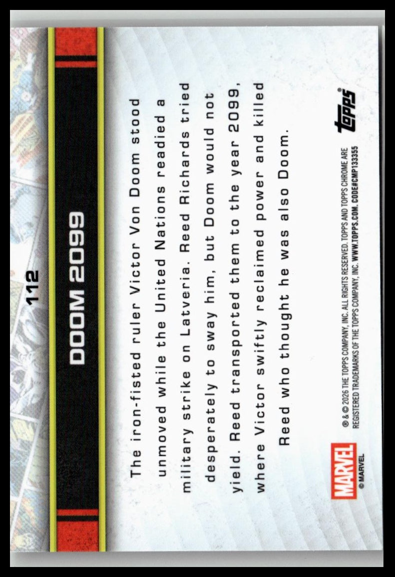 2026 Topps Chrome Marvel Comics #112 Doom 2099