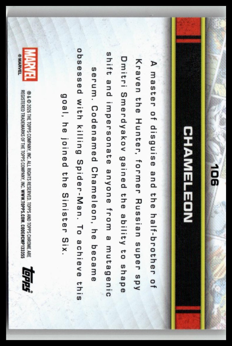 2026 Topps Chrome Marvel Comics #106 Chameleon