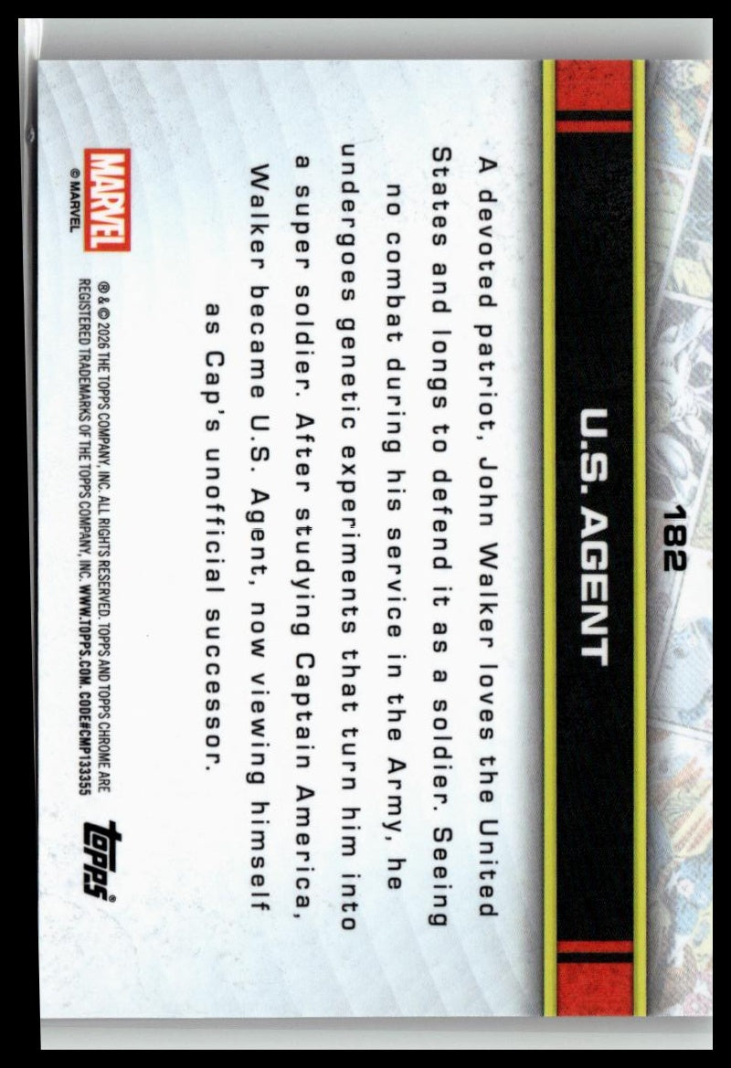 2026 Topps Chrome Marvel Comics #182 U.S. Agent