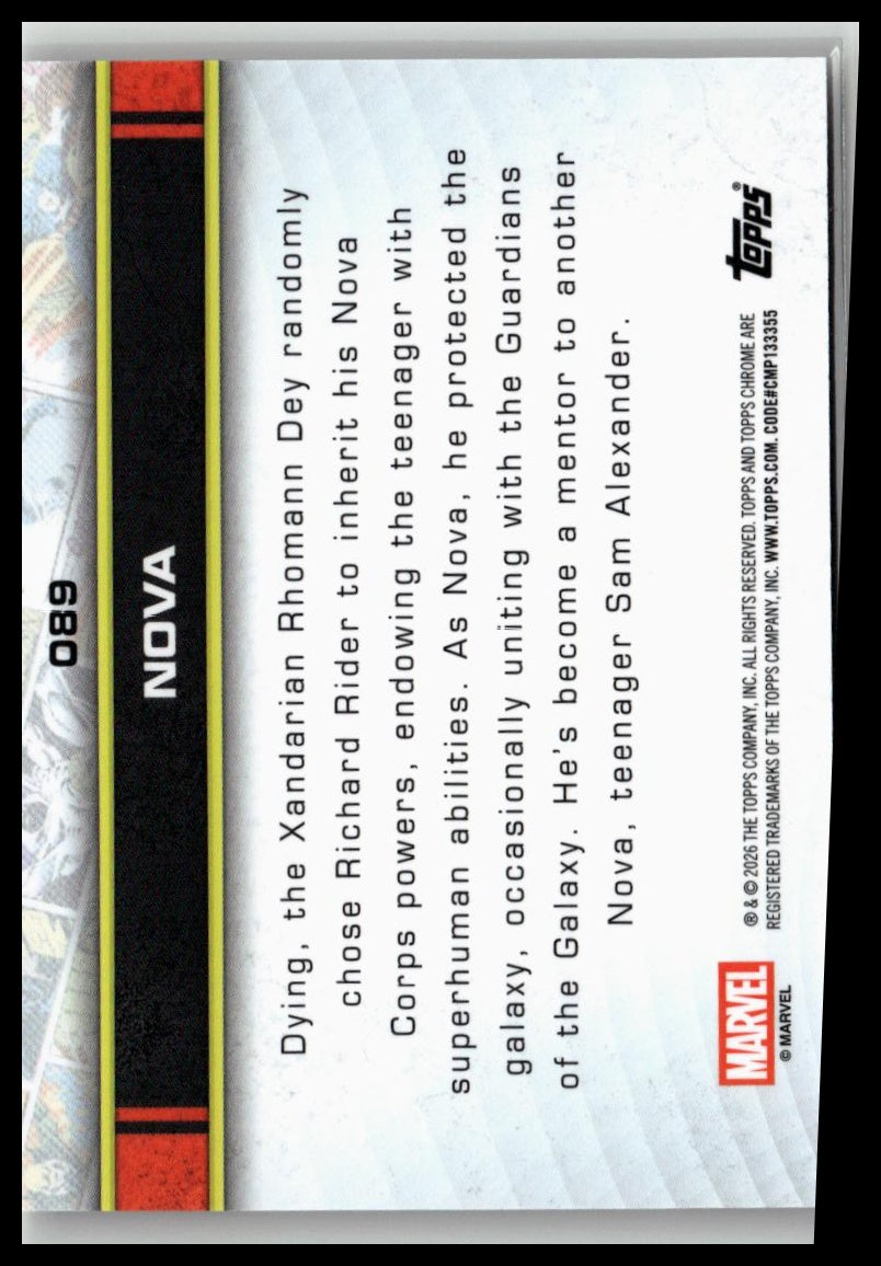 2026 Topps Chrome Marvel Comics #89 Nova