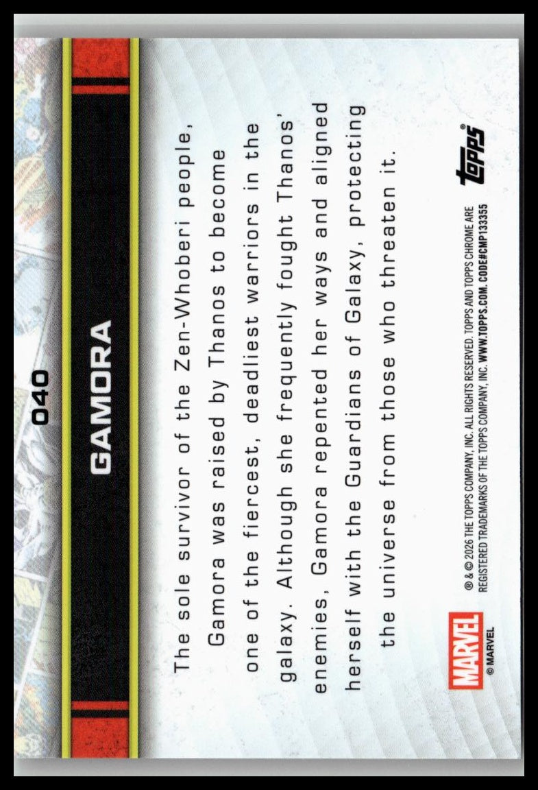 2026 Topps Chrome Marvel Comics #40 Gamora