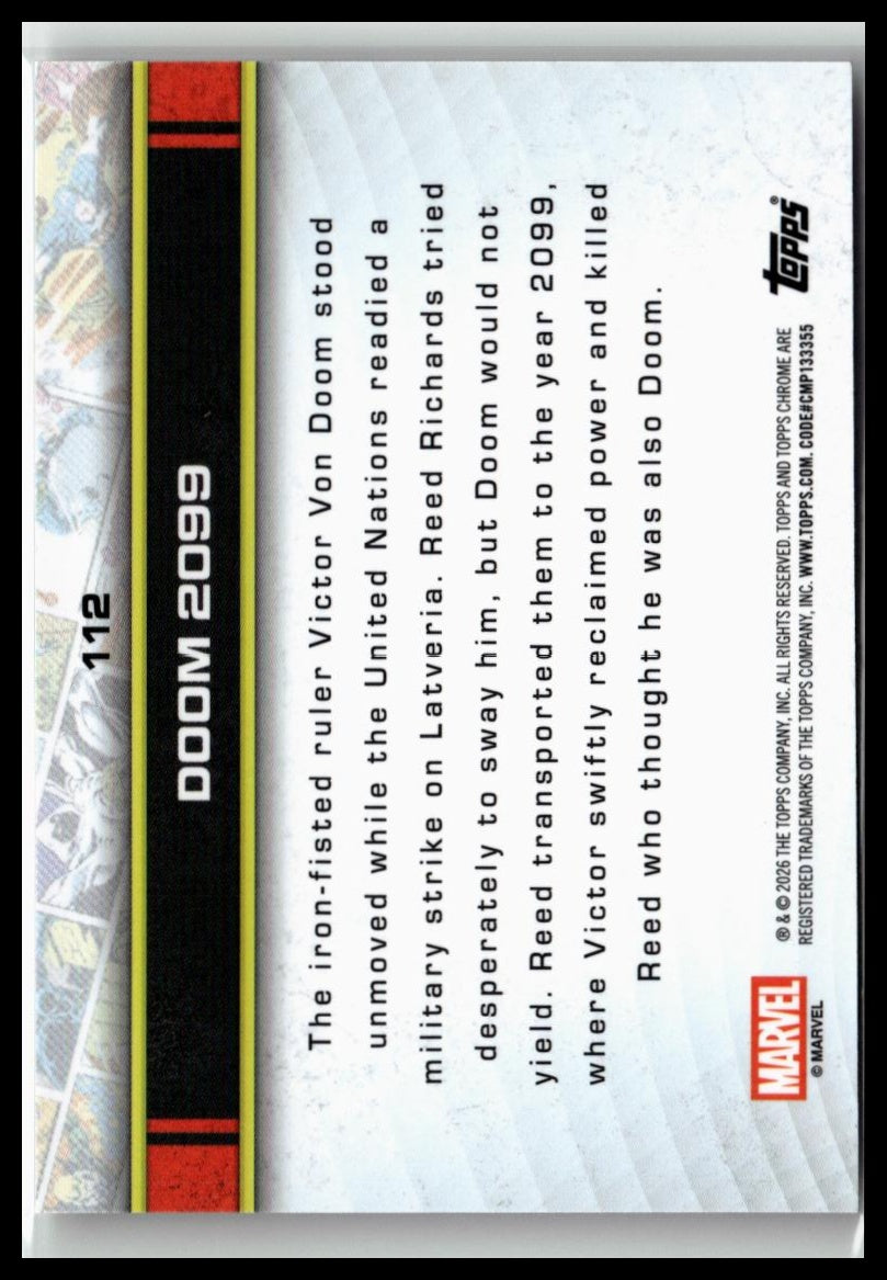 2026 Topps Chrome Marvel Comics #112 Doom 2099