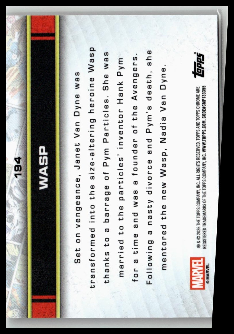 2026 Topps Chrome Marvel Comics #194 Wasp