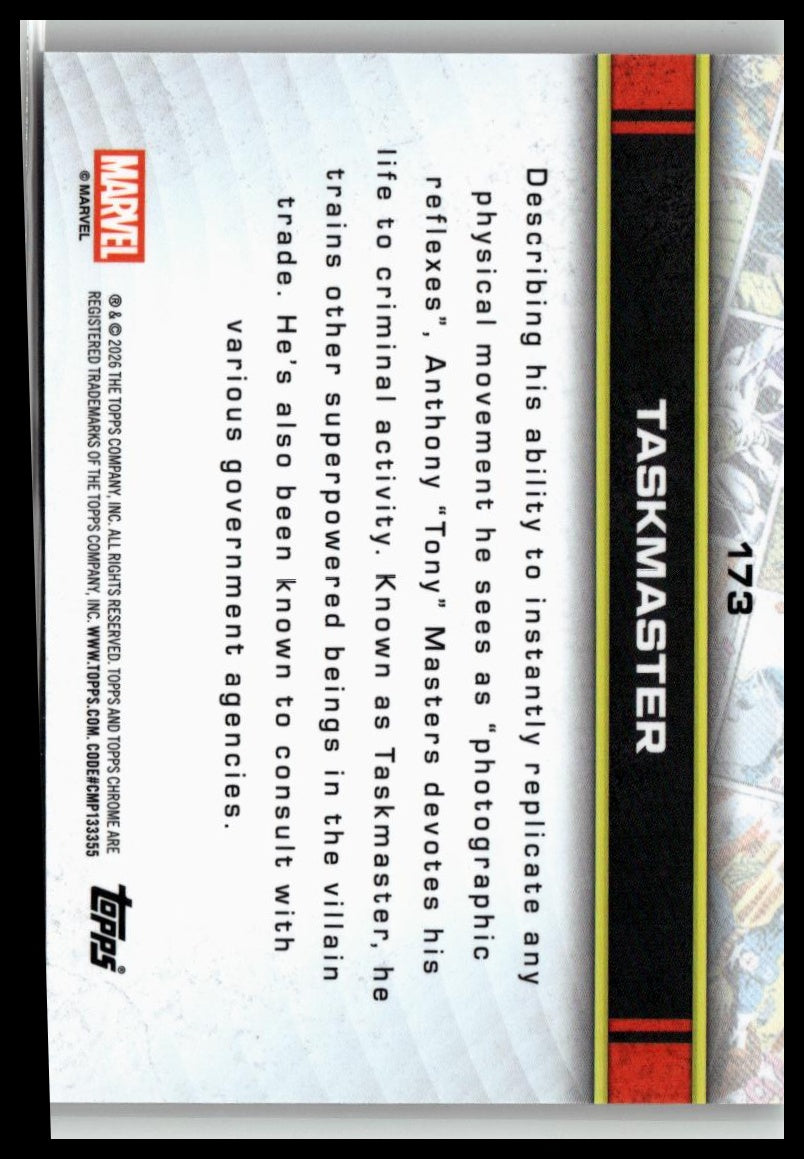 2026 Topps Chrome Marvel Comics #173 Taskmaster
