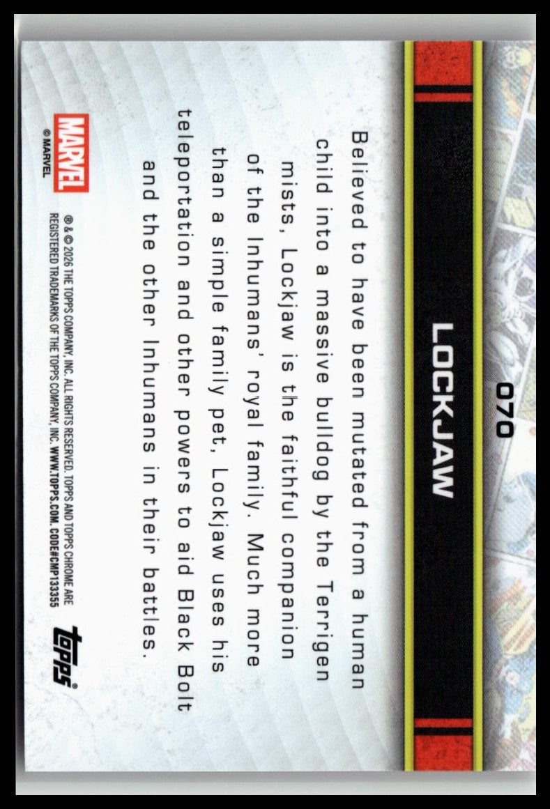 2026 Topps Chrome Marvel Comics #70 Lockjaw