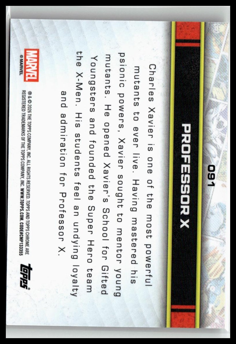 2026 Topps Chrome Marvel Comics #91 Professor X