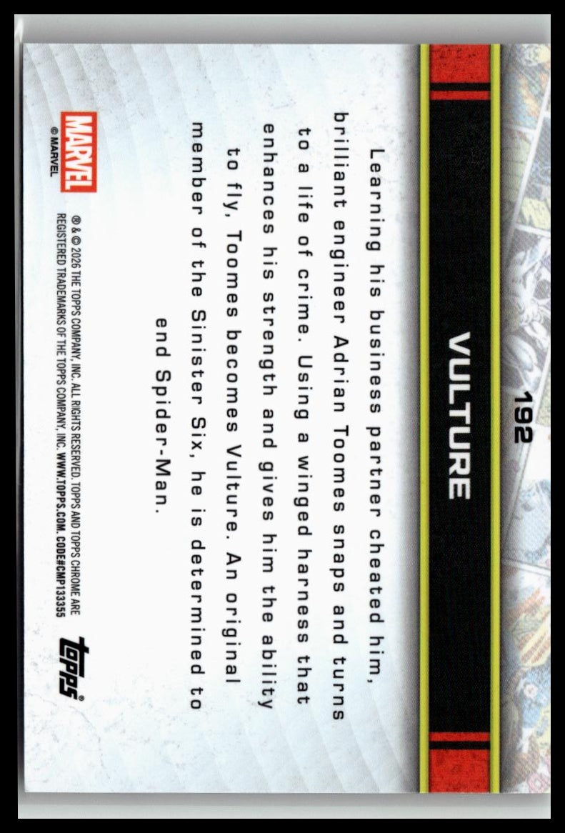 2026 Topps Chrome Marvel Comics #192 Vulture