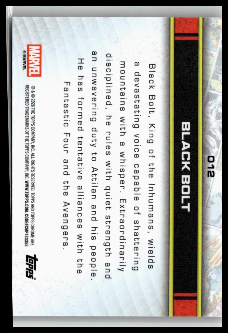 2026 Topps Chrome Marvel Comics #12 Black Bolt