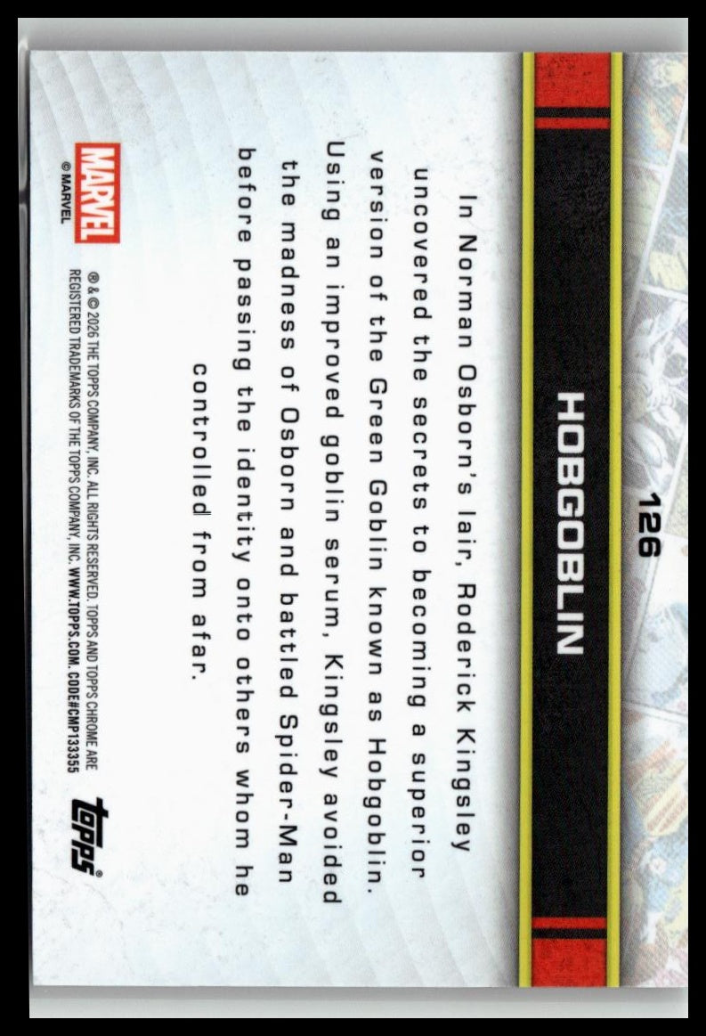 2026 Topps Chrome Marvel Comics #126 Hobgoblin