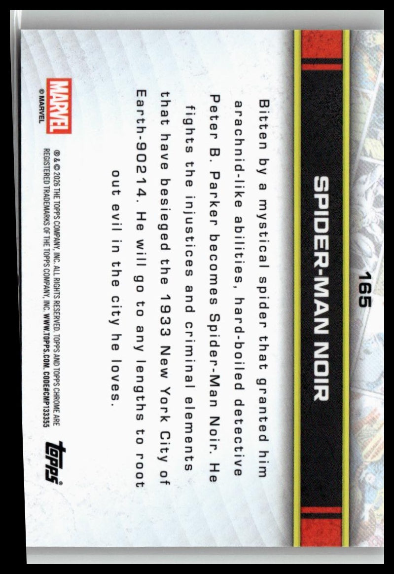 2026 Topps Chrome Marvel Comics #165 Spider-Man Noir