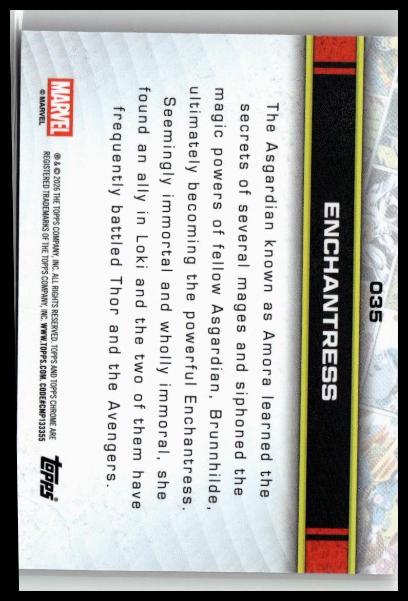 2026 Topps Chrome Marvel Comics #35 Enchantress