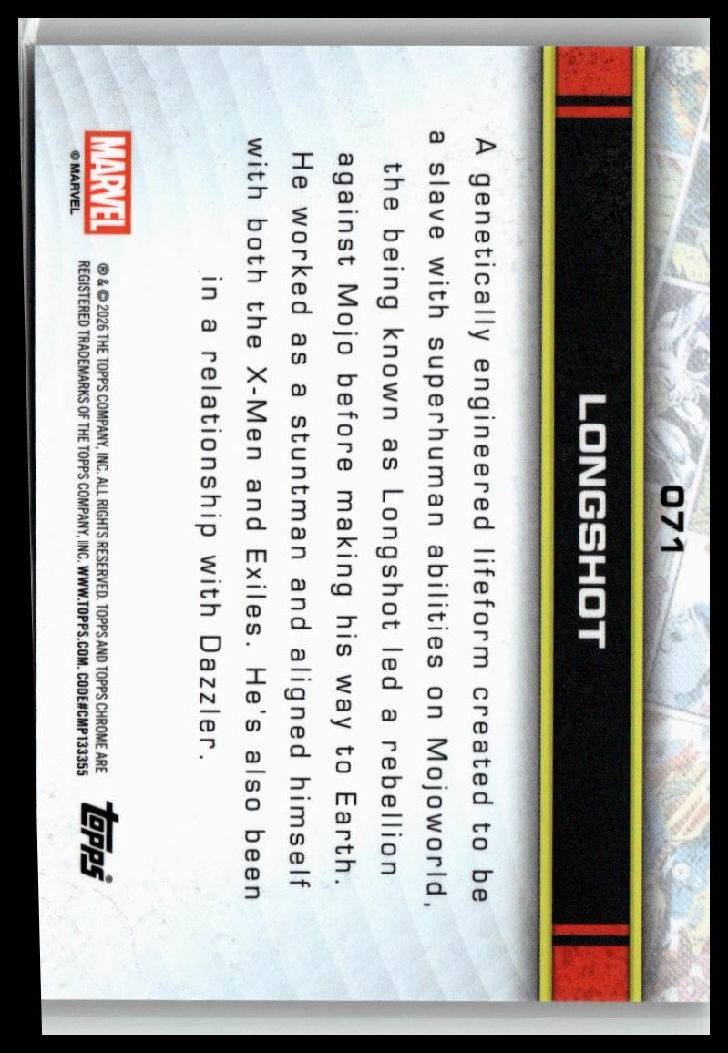 2026 Topps Chrome Marvel Comics #71 Longshot
