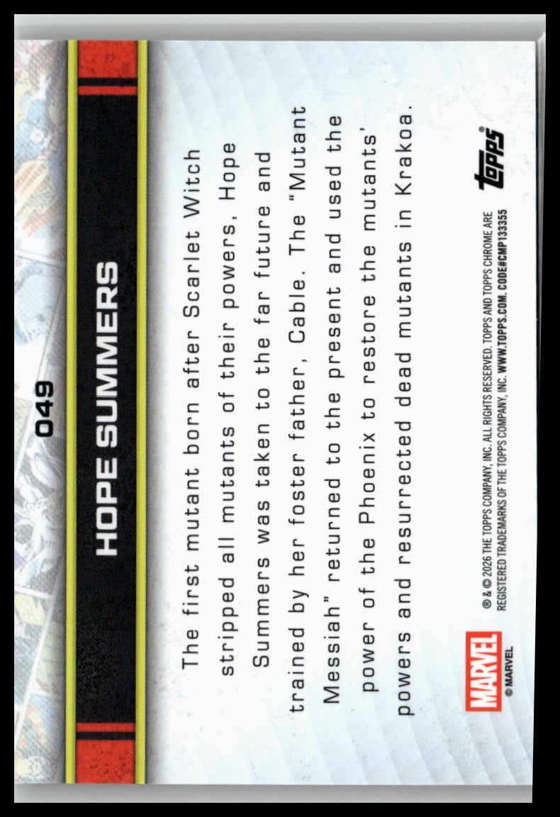 2026 Topps Chrome Marvel Comics #49 Hope Summers