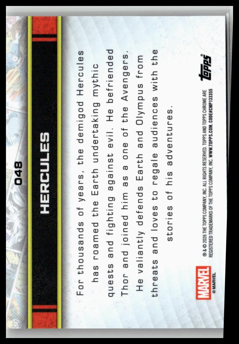 2026 Topps Chrome Marvel Comics #48 Hercules