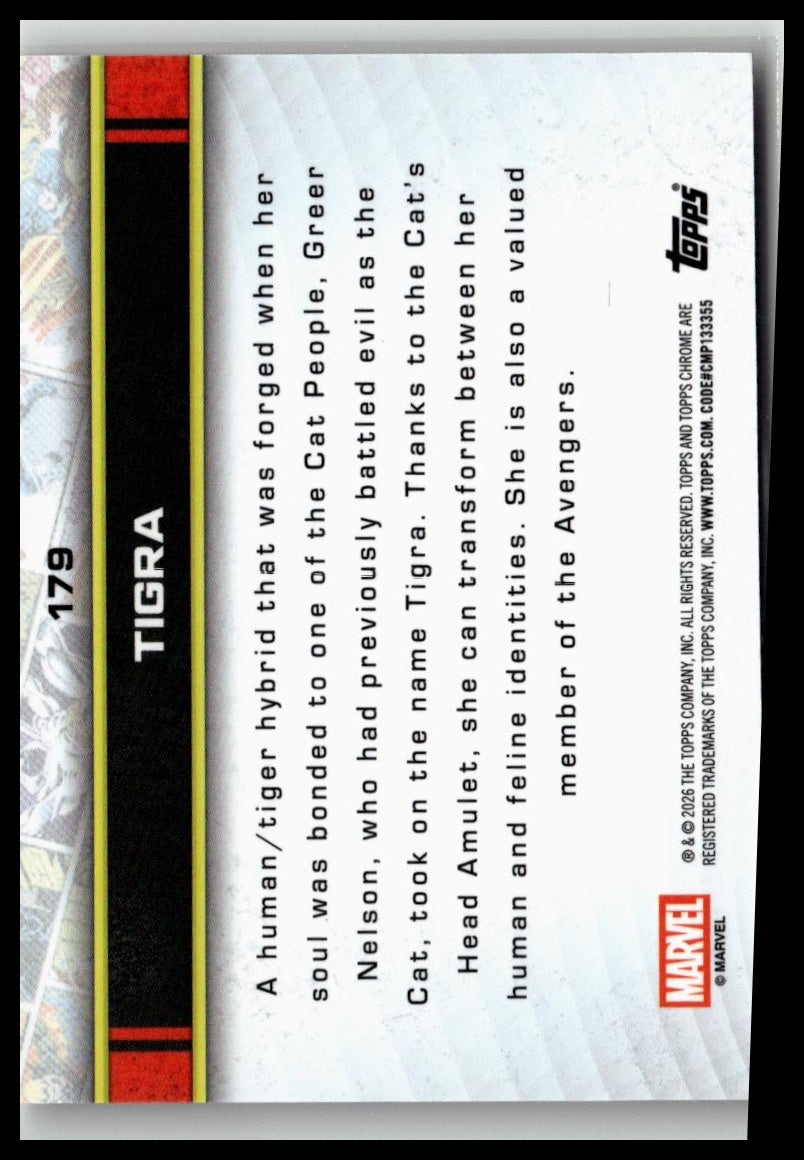 2026 Topps Chrome Marvel Comics #179 Tigra
