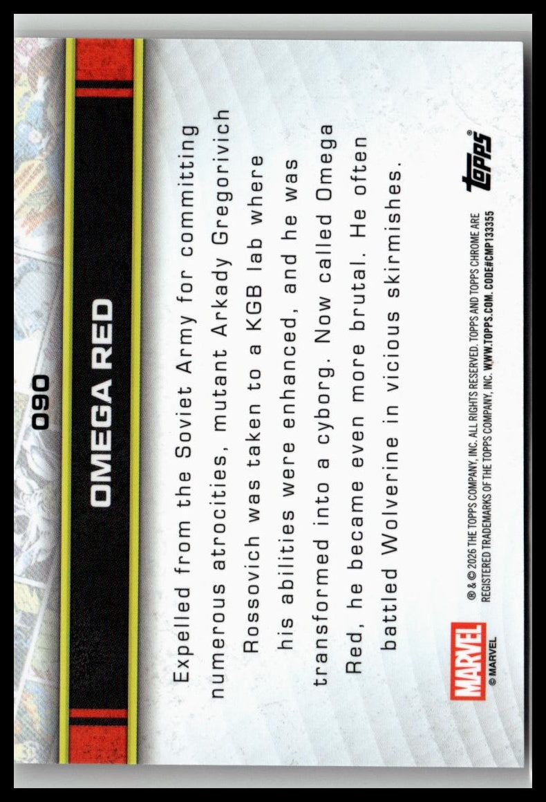 2026 Topps Chrome Marvel Comics #200 Omega Red Rainbow Color Wheel