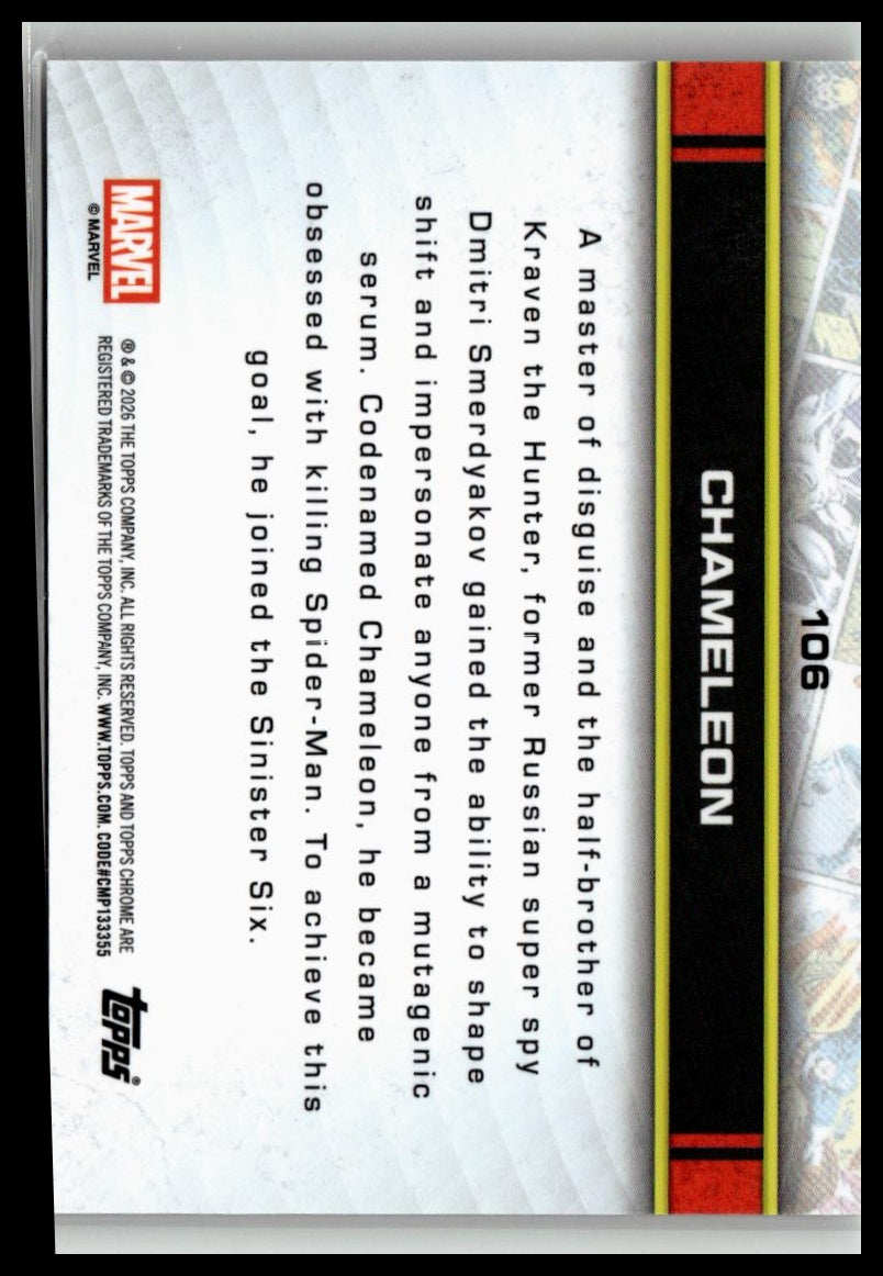 2026 Topps Chrome Marvel Comics #106 Chameleon