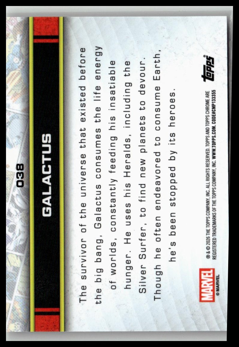 2026 Topps Chrome Marvel Comics #38 Galactus