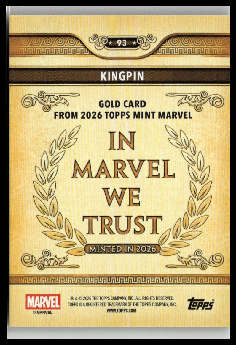 2026 Topps Marvel Mint #93 Kingpin