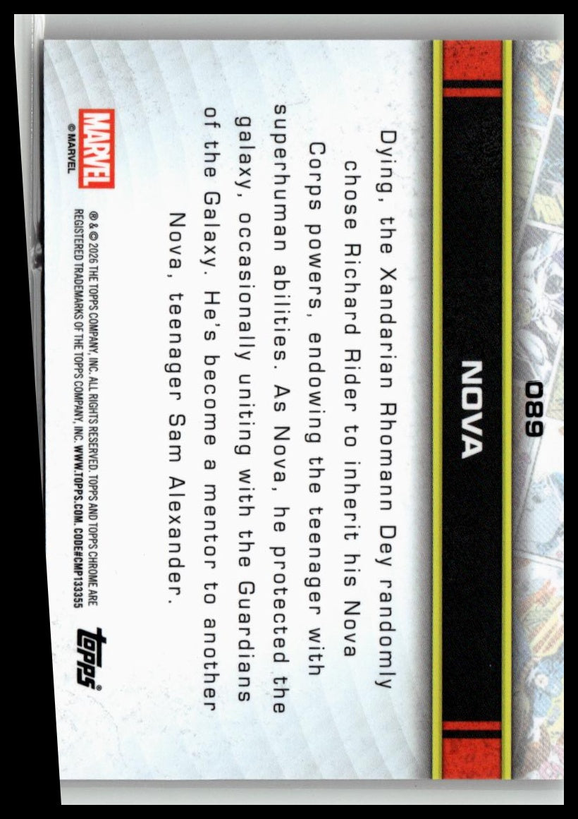2026 Topps Chrome Marvel Comics #89 Nova