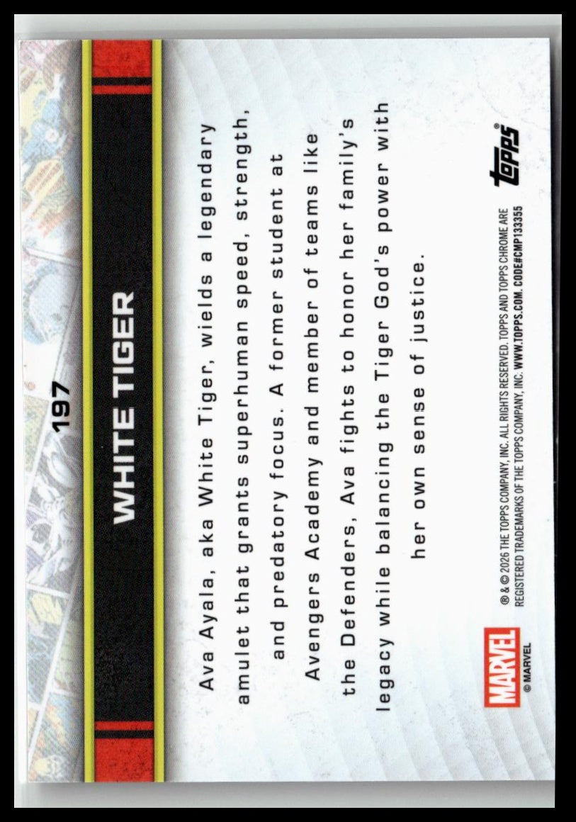 2026 Topps Chrome Marvel Comics #197 White Tiger
