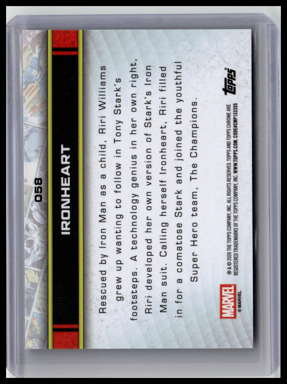 2026 Topps Chrome Marvel Comics Sapphire #58 Ironheart