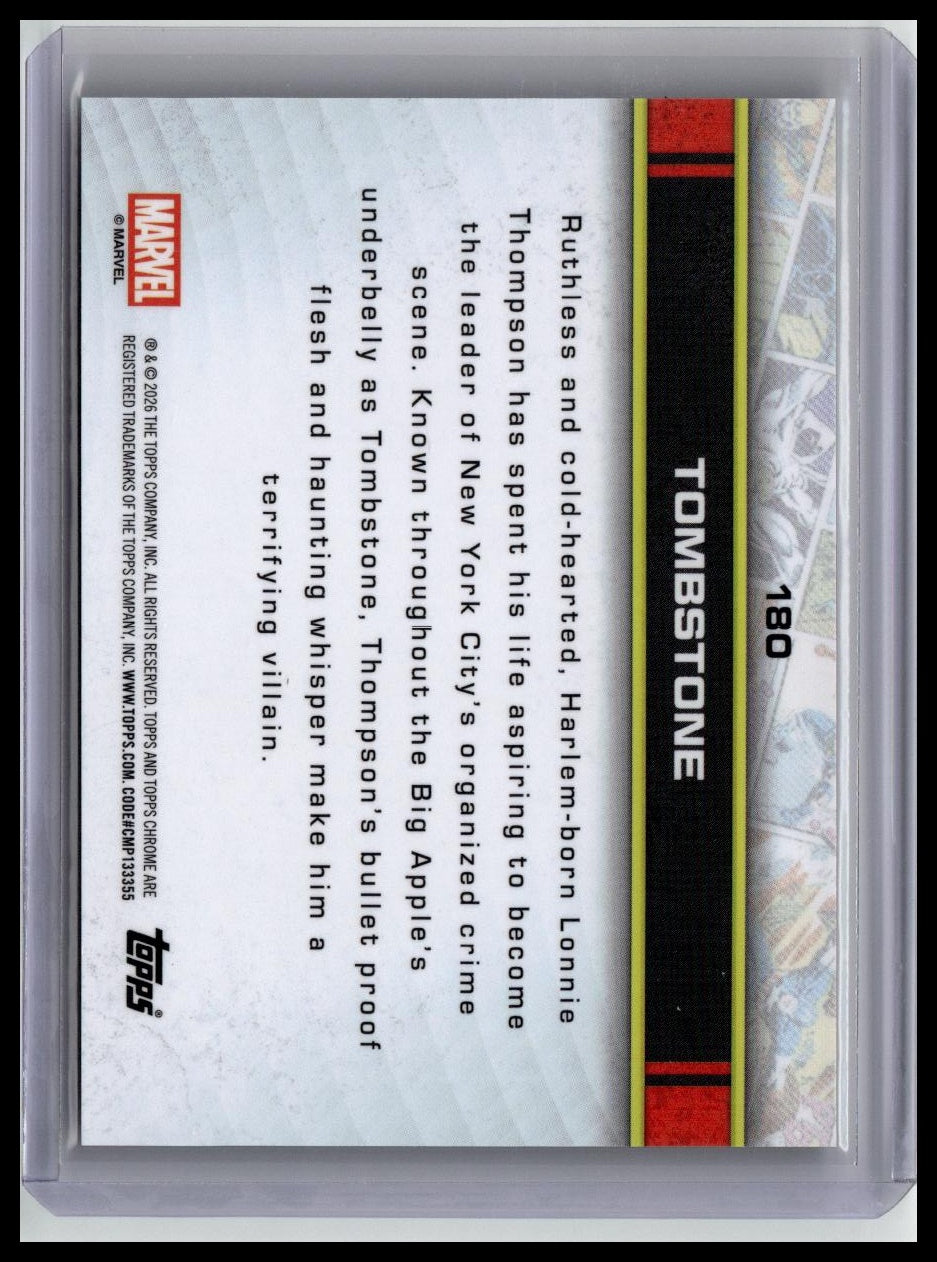 2026 Topps Chrome Marvel Comics Sapphire #180 Tombstone