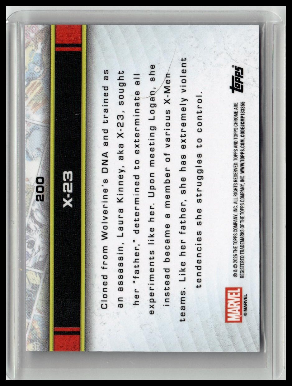 2026 Topps Chrome Marvel Comics Sapphire #200 X-23