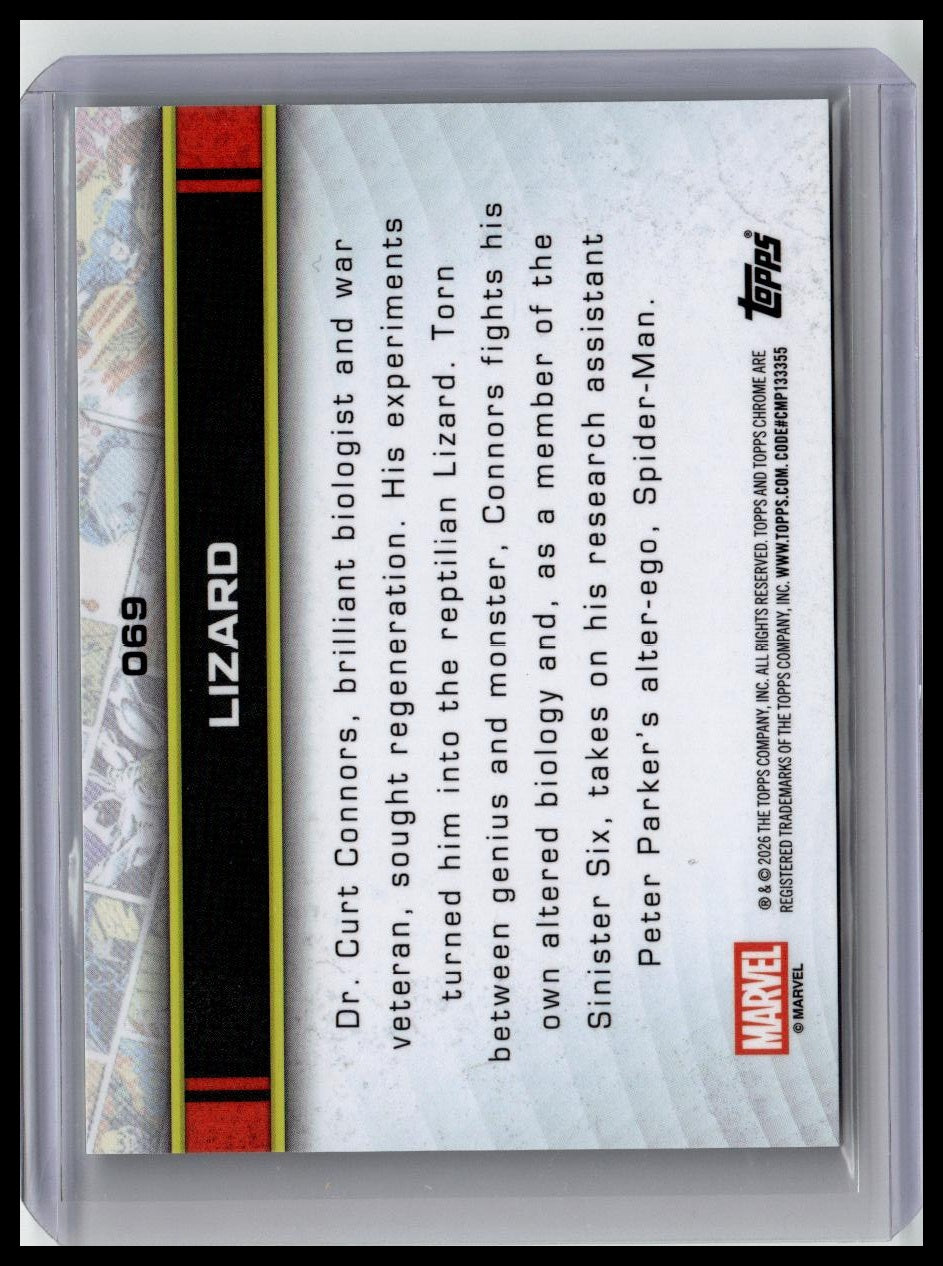 2026 Topps Chrome Marvel Comics Sapphire #69 Lizard