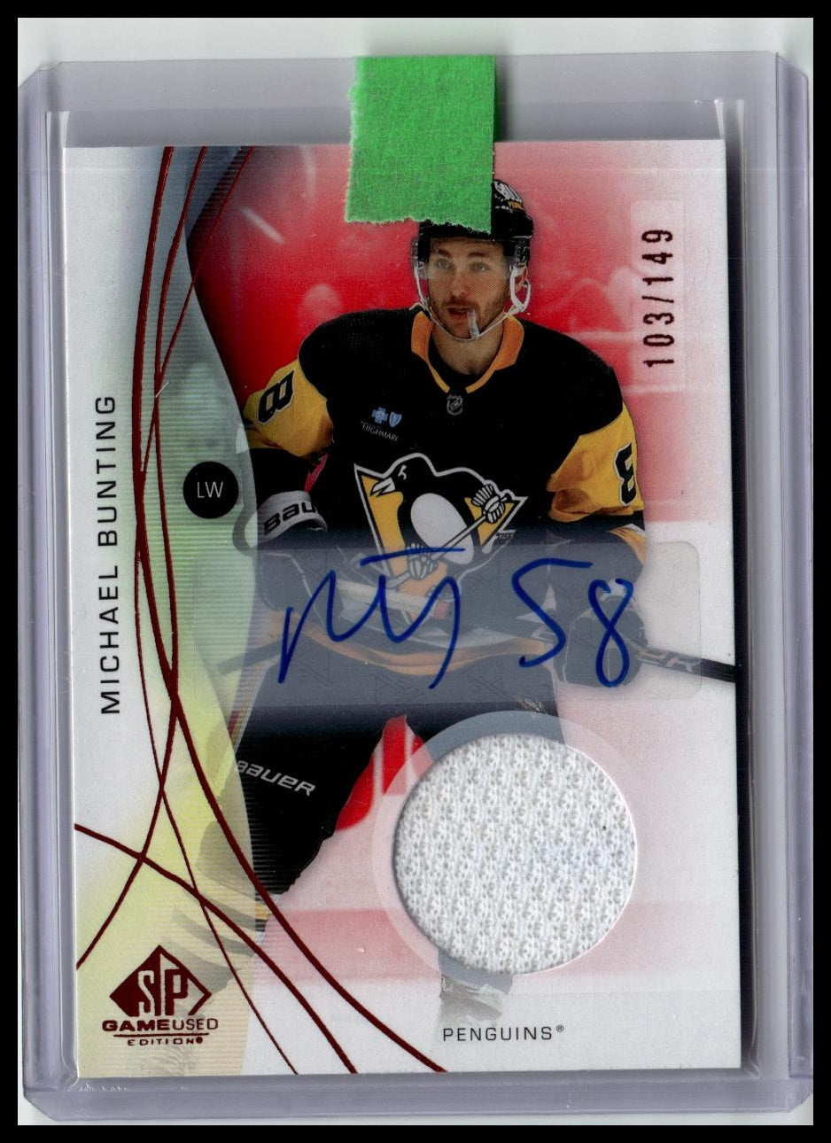 2024-25 SP Game Used #35 Michael Bunting Base Autograph