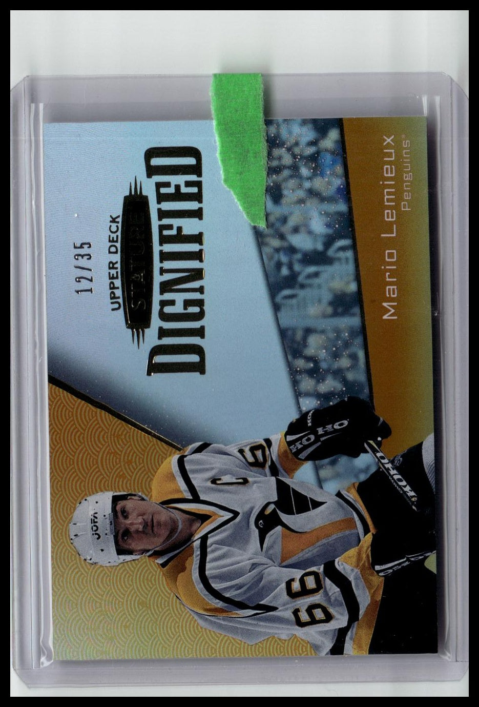 2022-23 Upper Deck Stature #D-2 Mario Lemieux Dignified Green #/150
