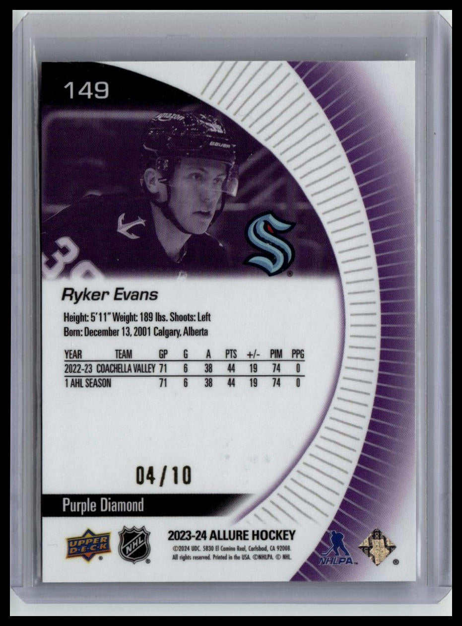 2023-24 Upper Deck Allure #149 Ryker Evans Red Rainbow