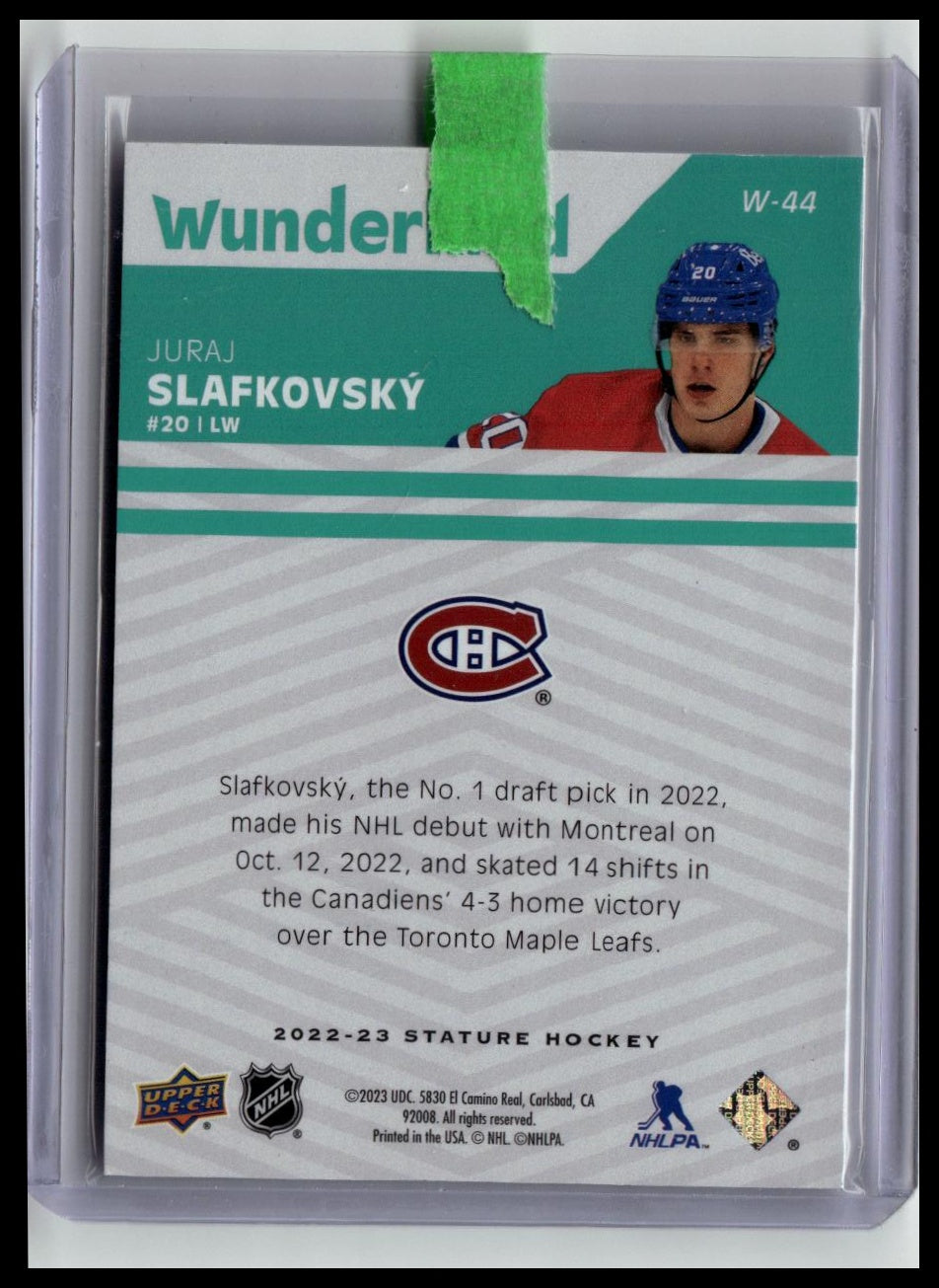 2022-23 Upper Deck Stature #W-37 Bobby Brink Wunderkind Auto