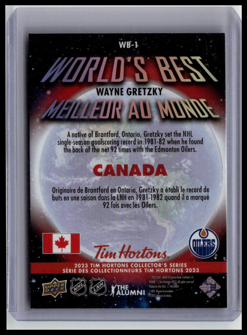 2023 Upper Deck Tim Hortons Legends #WB-1 Wayne Gretzky World's Best