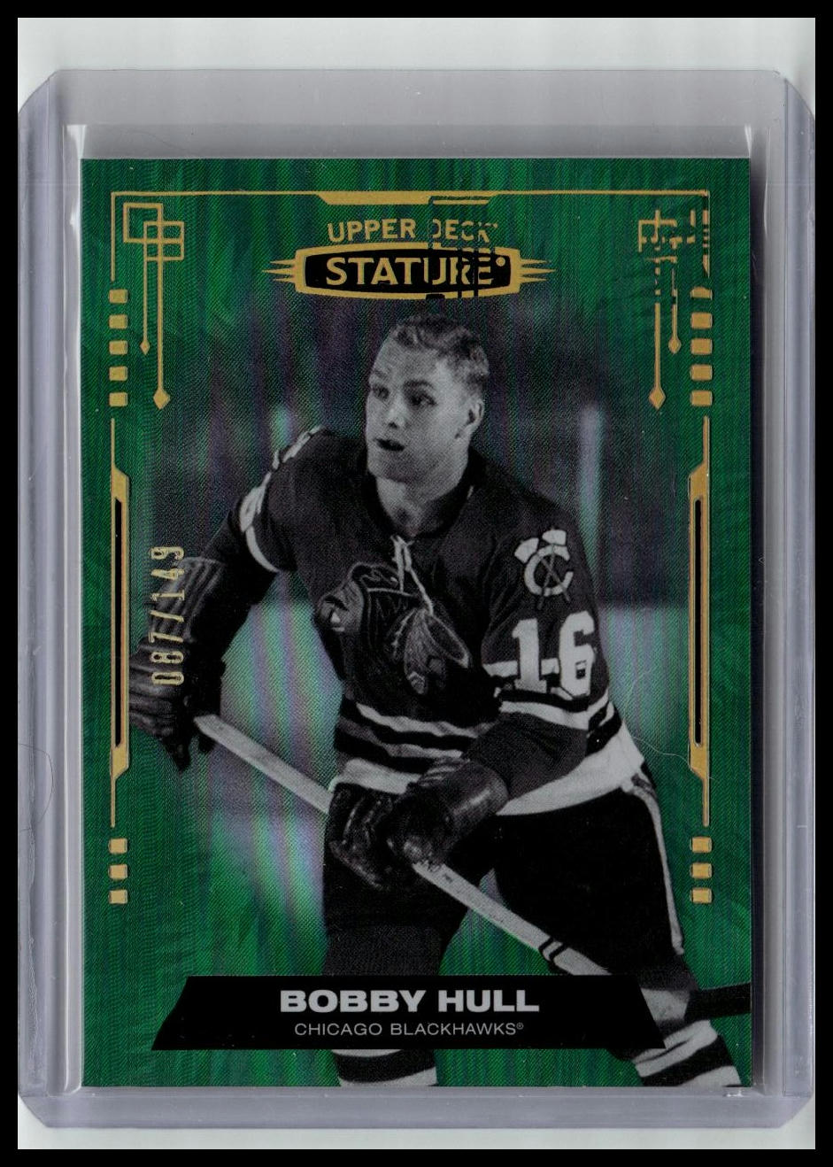 2021-22 Upper Deck Stature #1 Bobby Hull Black #/15