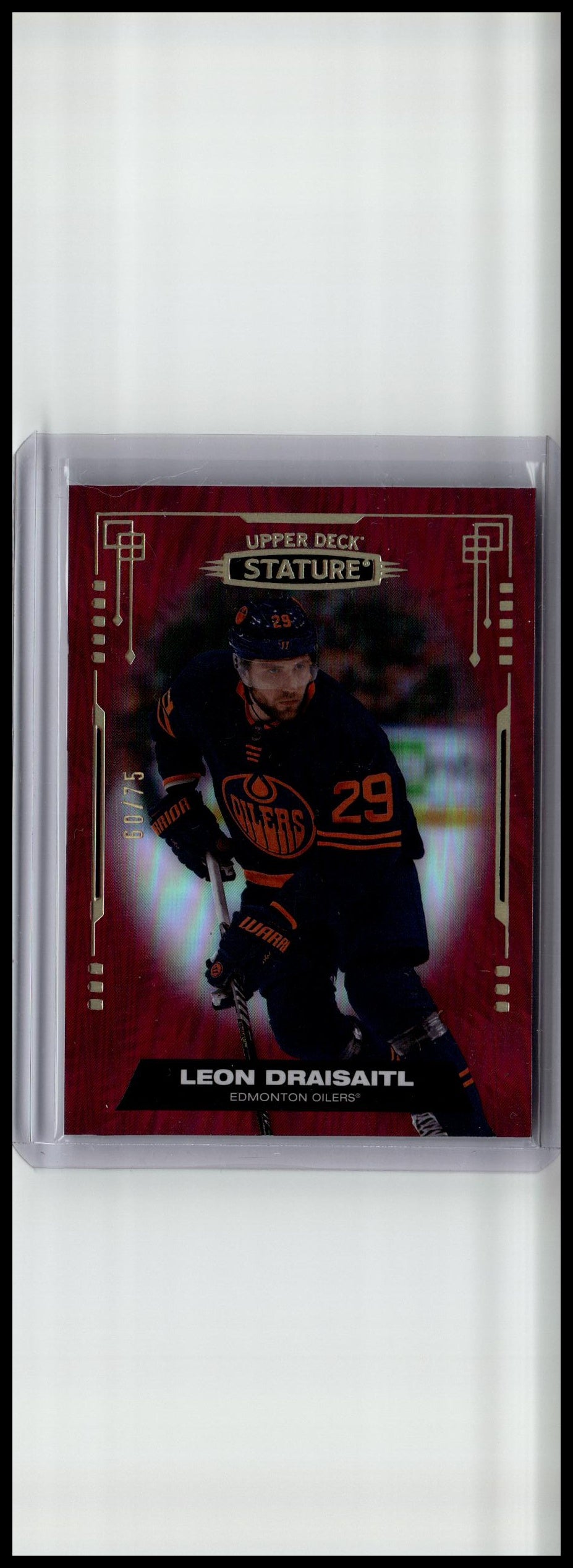 2021-22 Upper Deck Stature #11 Leon Draisaitl Red #/75