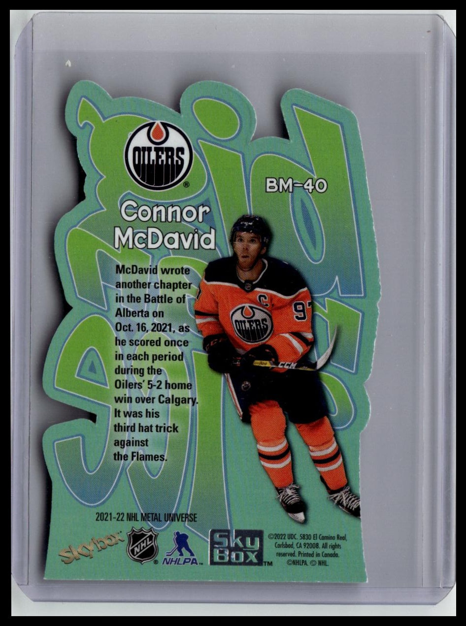 2021-22 SkyBox Metal Universe #BM-40 Connor McDavid Big Man on Ice