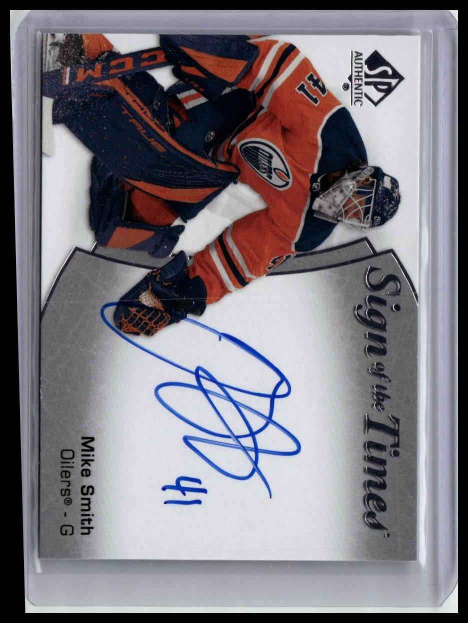 2021-22 SP Authentic #SOTT-SM Mike Smith Sign of the Times