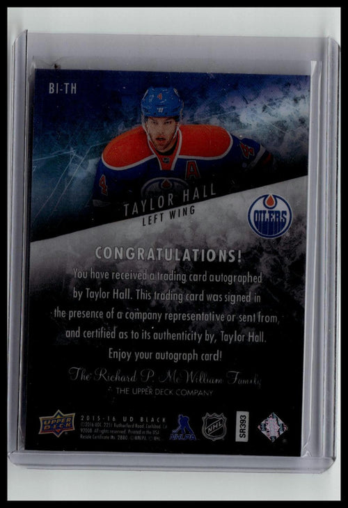 2015-16 Upper Deck Black Taylor Hall BI-TH