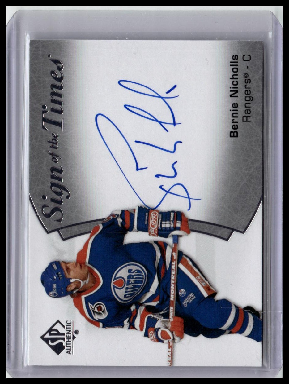 2021-22 SP Authentic #SOTT-BN Bernie Nicholls Sign of the Times
