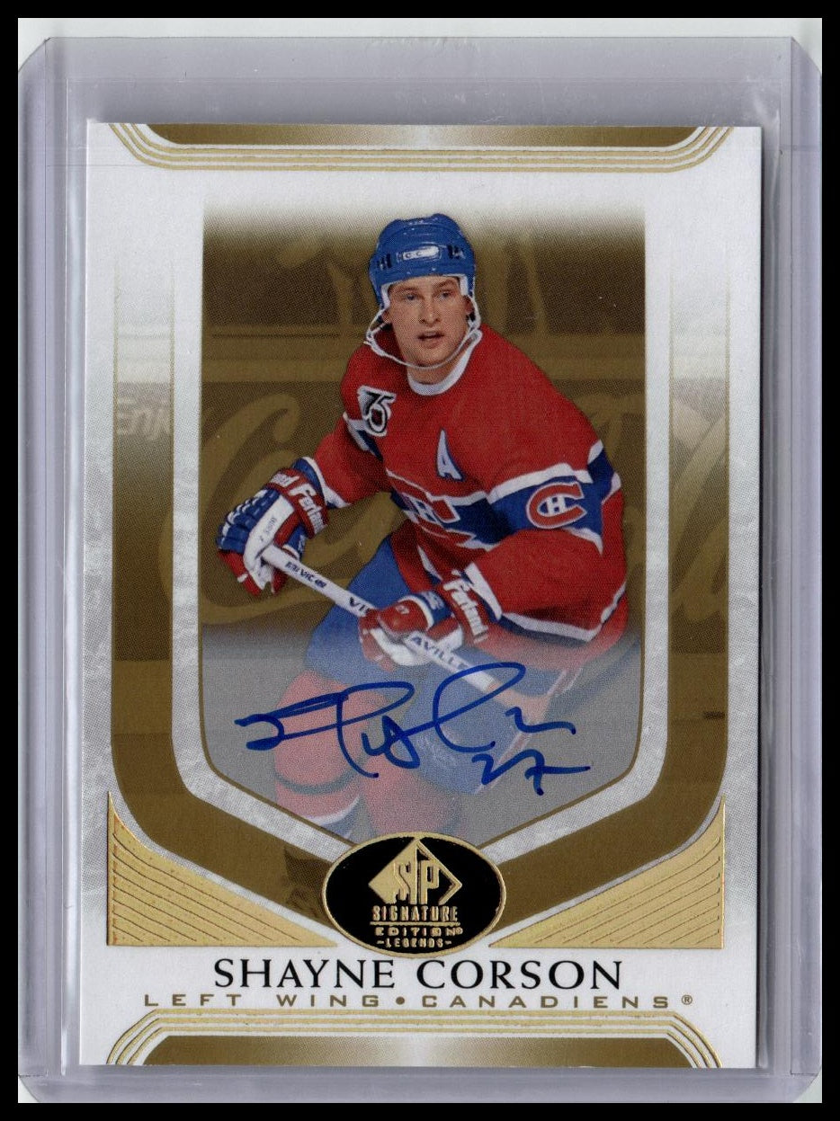 2020-21 SP Signature Edition Legends #91 Shayne Corson Silver Script