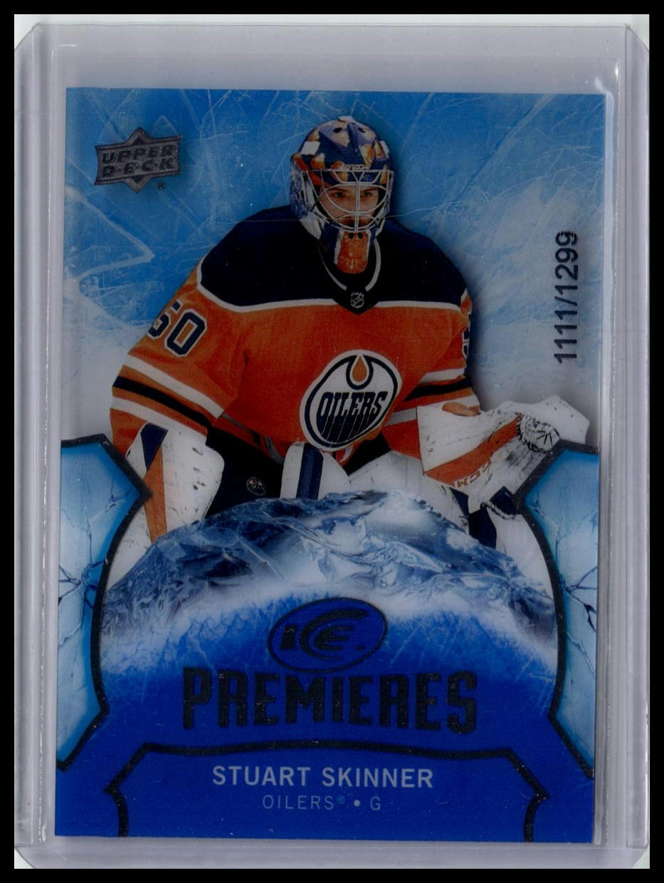 2021-22 Upper Deck Ice #130 Stuart Skinner 2020-21 Upper Deck Ice #/1299
