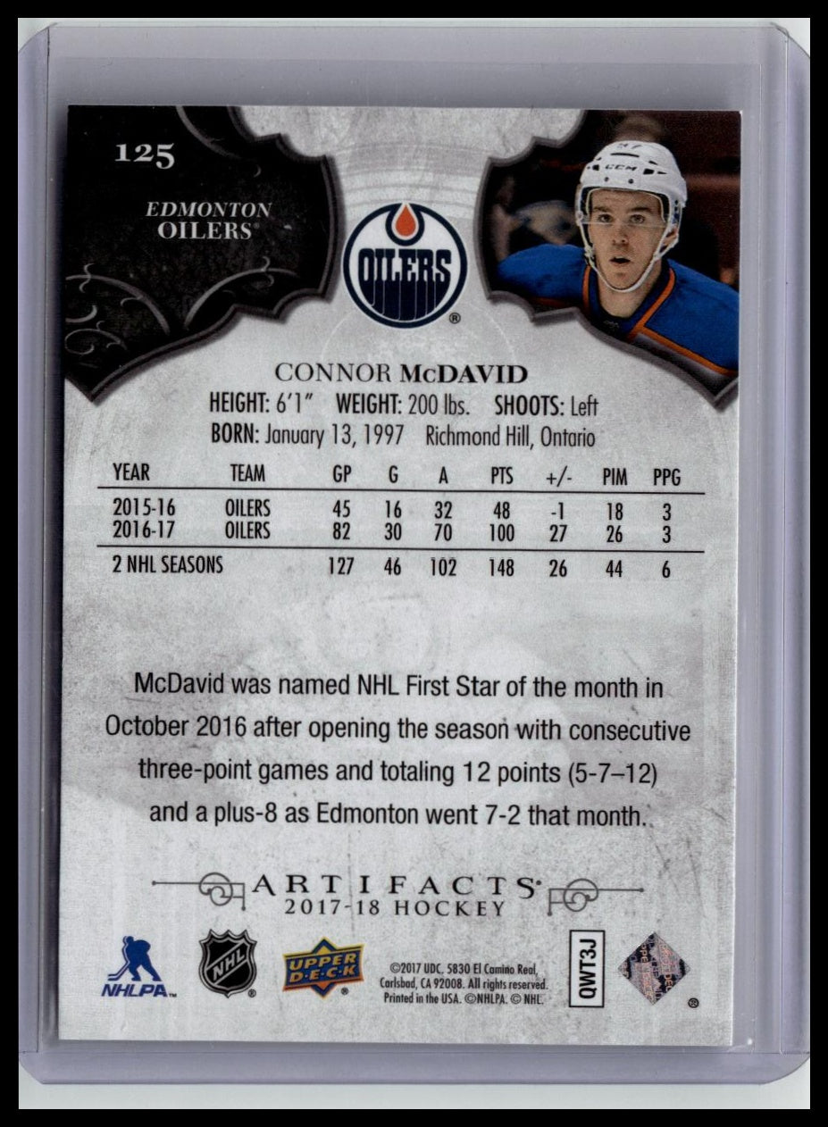 2017-18 Upper Deck Artifacts #125 Connor McDavid #/599