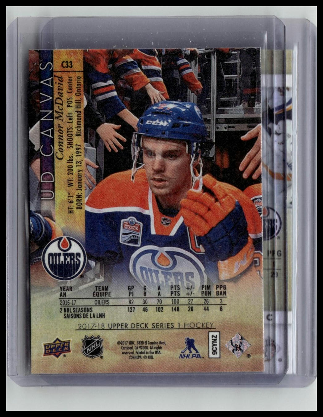2019-20 Upper Deck #C84 Connor McDavid UD Canvas
