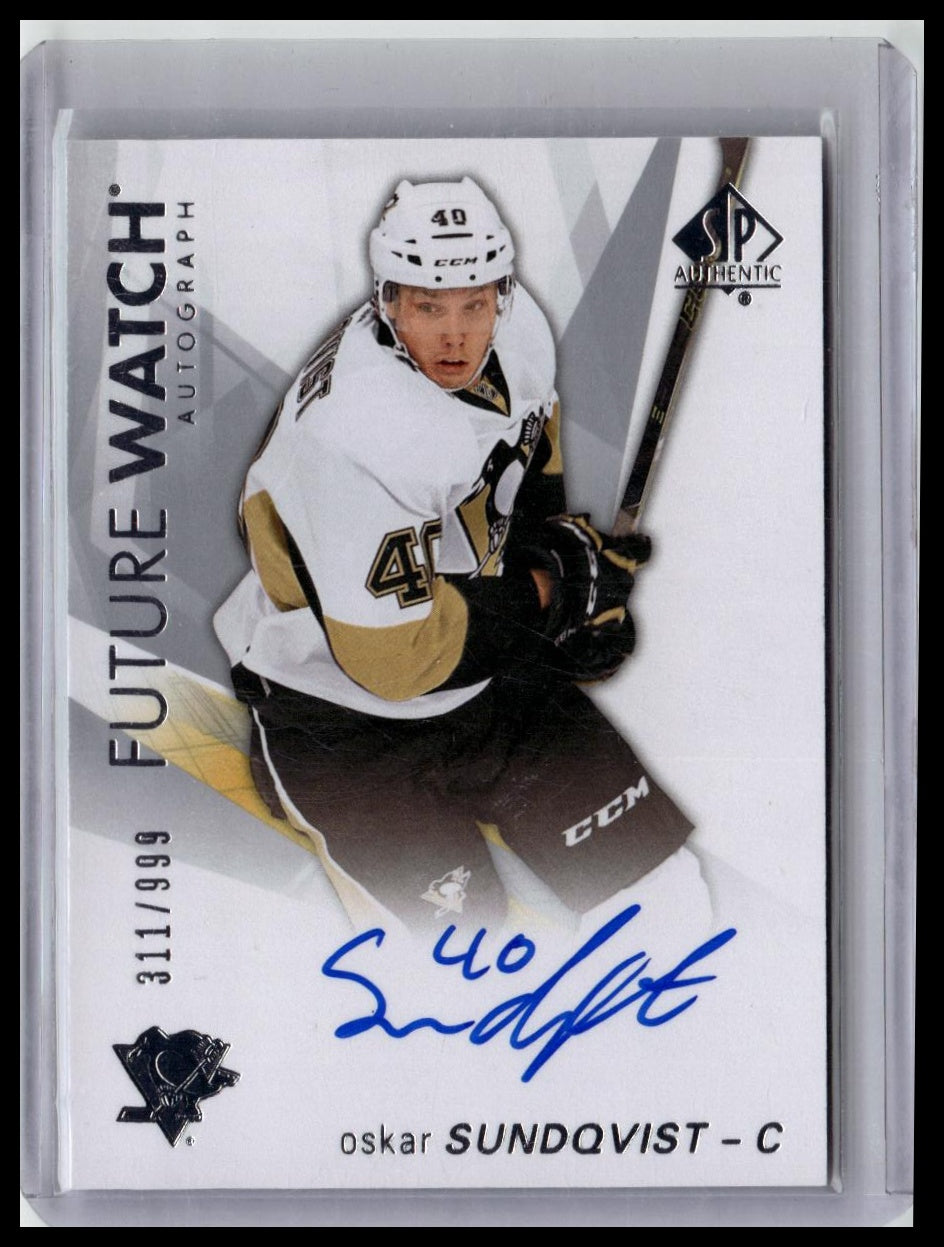 2016-17 SP Authentic #142 Oskar Sundqvist #/999